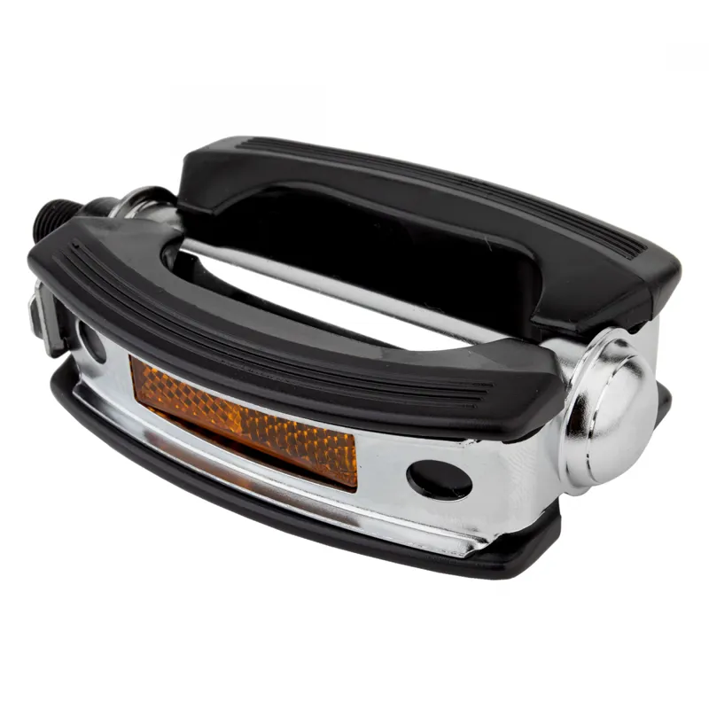 Sunlite Classic PVC 1/2 Block Pedals in Black/Silver