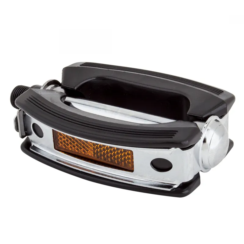 Sunlite Classic PVC 9/16 Block Pedals in Black/Silver