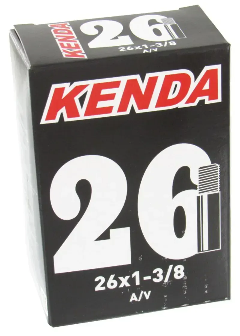 Kenda 26x1-3/8-inch/37-597c AV35 Schrader Tube in Black