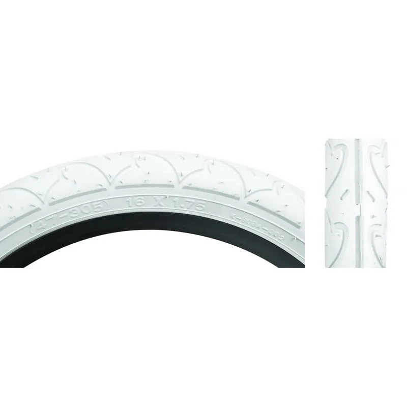 Sunlite PC K909A 16x1.75-inch Wired Tire in White