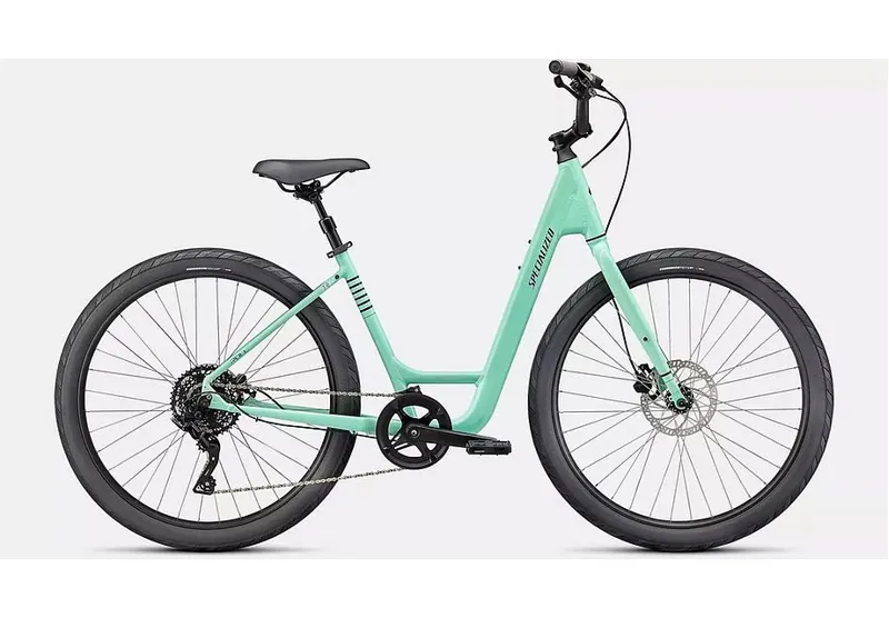 Specialized Roll 3.0 Low Entry Hybrid Bike in Oasis/Forest Green/Black Reflective