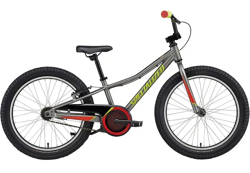 Specialized Riprock Coaster 20 Kids Bike in Sterling Gray/Nordic Red/Hyper Reflective