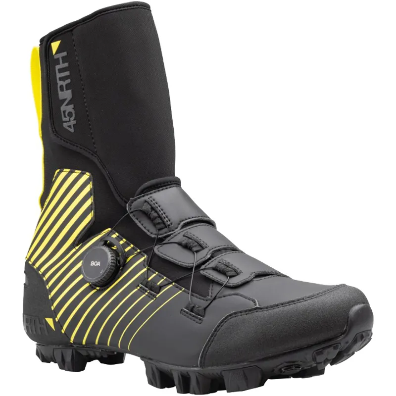 45NRTH Ragnarok MTN Tall Cycling Boots in Black/Yellow
