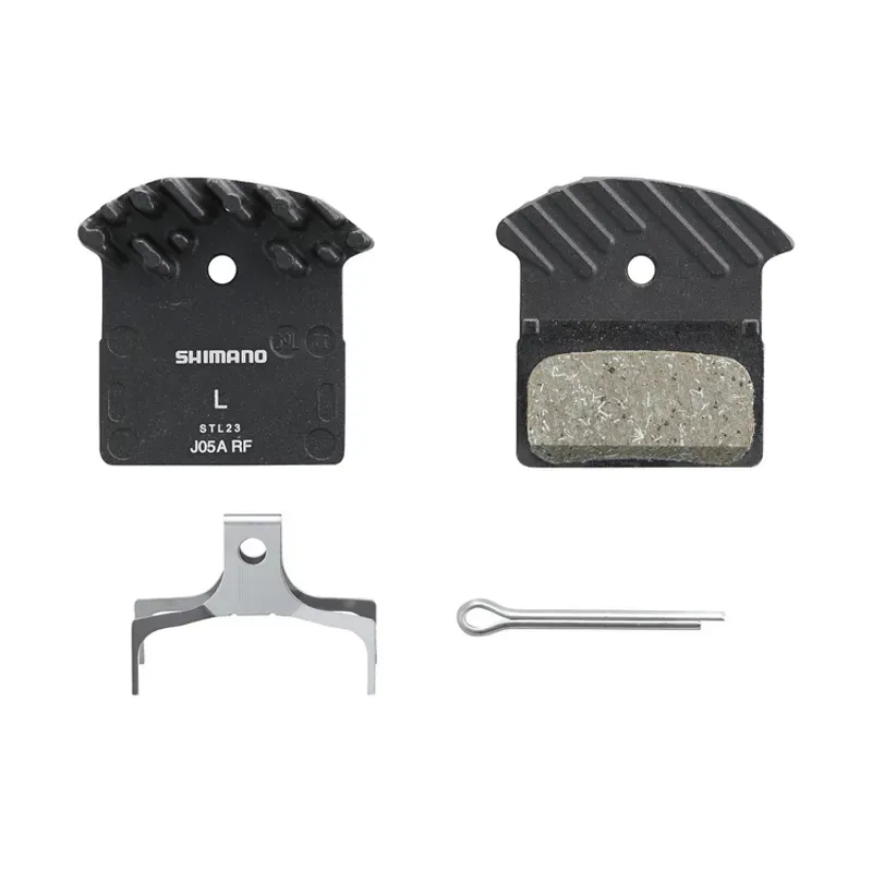 Shimano J05A-RF Resin/Alloy Disk Pad and Spring w/o Fin in Black-1
