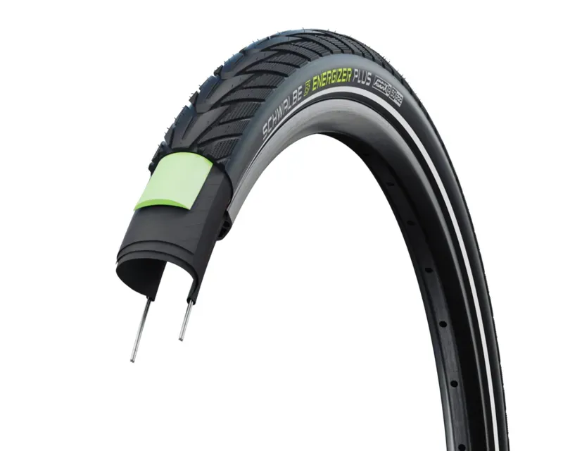 Schwalbe Energizer Plus Tire - 27.5 X 2 Clincher Wire Black/Reflective Performance GreenGuard Addix E50 Black 27.5 x 2