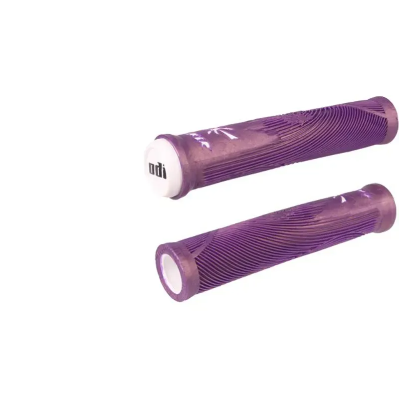Hucker BMX Grips No Flange 160mm in Purple/White