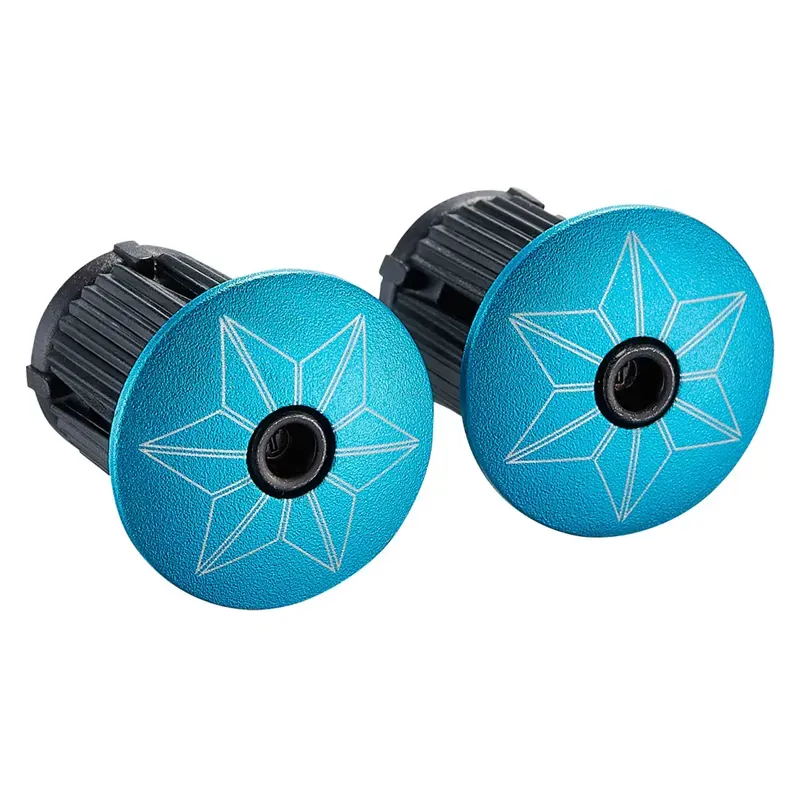 Supacaz Super Sticky Kush Splat Bar Tape and Plugs in Blue-2