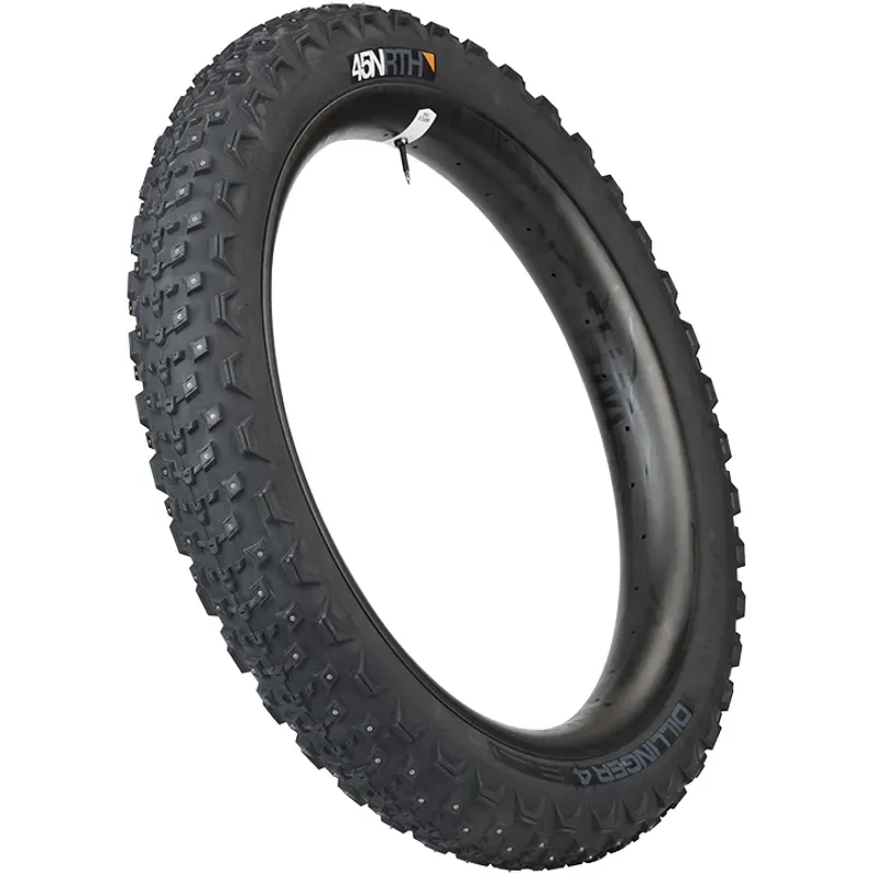 45NRTH Dillinger 4 Tire 27.5 X 4.0 Tubeless Folding Black 60 TPI 168 Carbide Steel Studs In Black 
