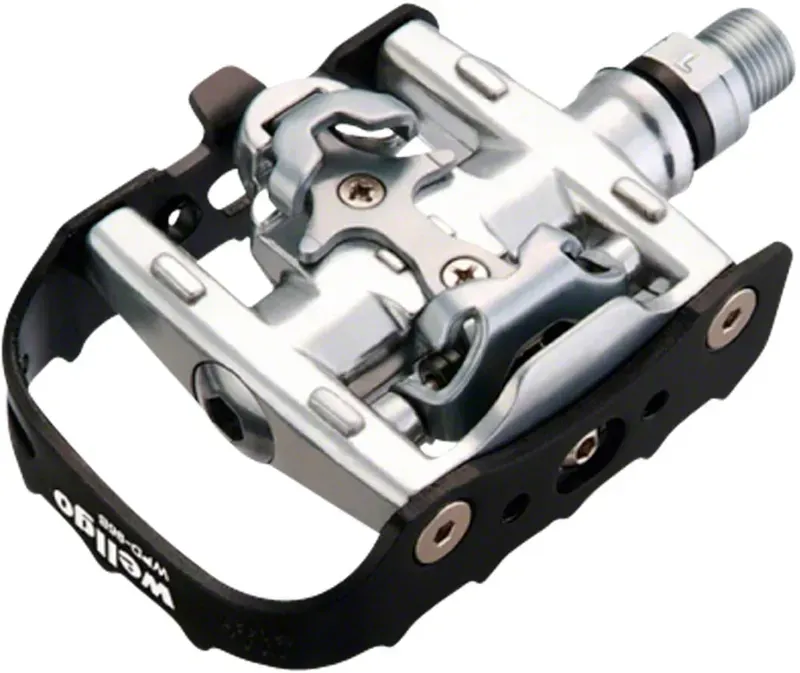 Wellgo WPD-95B Clipless Platform Pedals 9/16 inch in Black/Silver